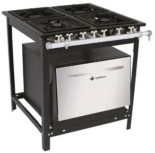 E4FD2 - Fogão 4 bocas 2 Duplas e 2 Simples 30X30 com forno modelo extra