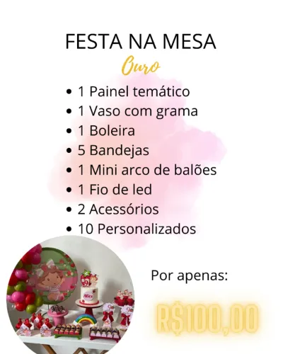 Festa na mesa - locação