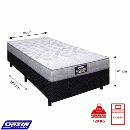 Cama Box Solteiro D28 Gazin Colchões- Produto Novo 