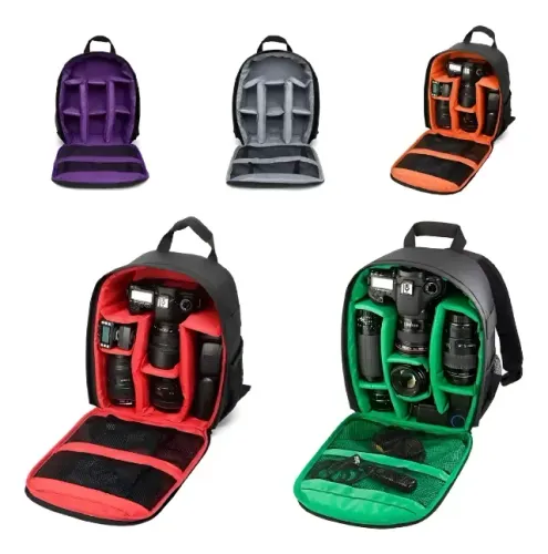 Mochila Compacta P/ Camera Fotografica Lentes E Acessórios