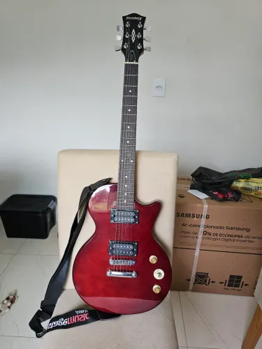 Guitarra Les Paul Strinberg com Amplificador e Pedaleira