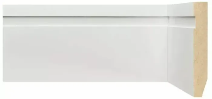 Rodapé MDF Branco 7cm com friso