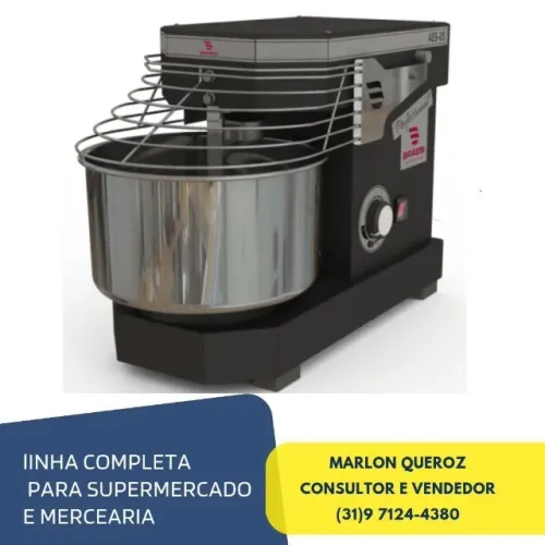 Amassadeira Espiral 5 Quilos Braesi Preta
