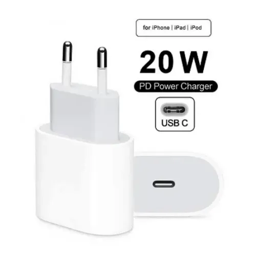 Fonte Carregamento Rápido 20W PD para iPhone, iPad e iPod - Novo