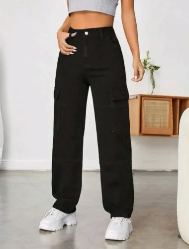 Calça Cargo Preta - NOVA