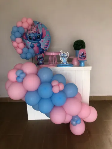 Decoração Mini festa na mesa 