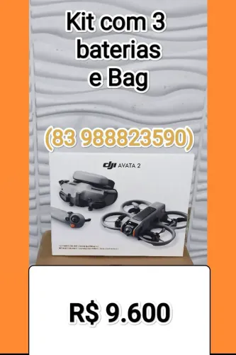 Kit DJI Avata 2 com 3 baterias e Bag