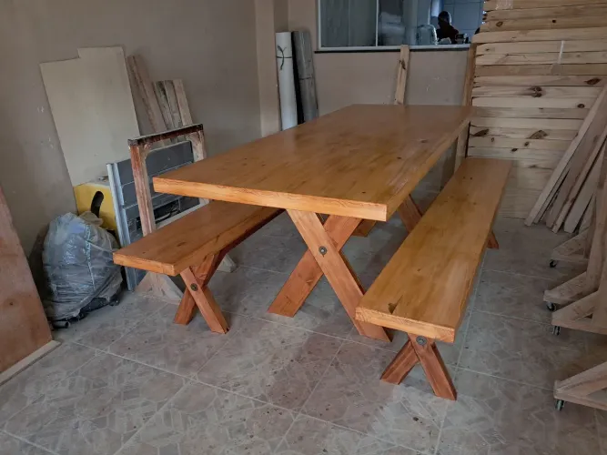 Mesa madeira maciça rústica