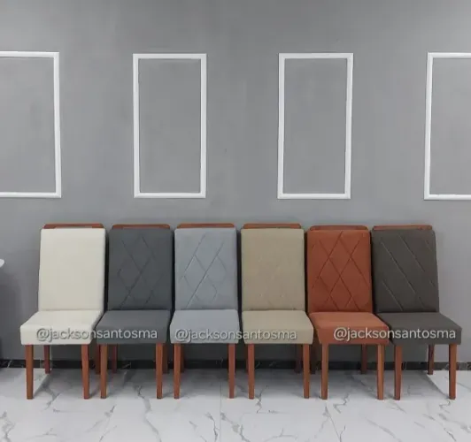 Kit Cadeiras Giulia Estofadas Tecido Veludo Boareto