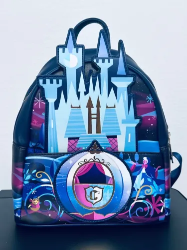 Mochila Loungefly Cinderella Azul Original Disney Parks