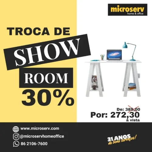 Mesa para Computador com 2 Prateleiras