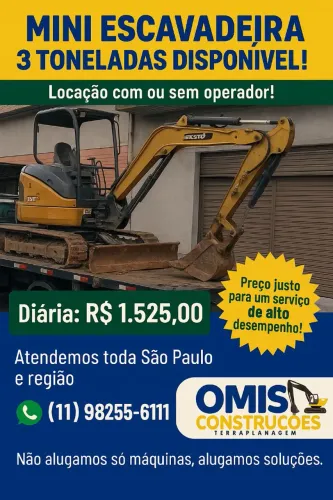 Mini escavadeira 3 ton
