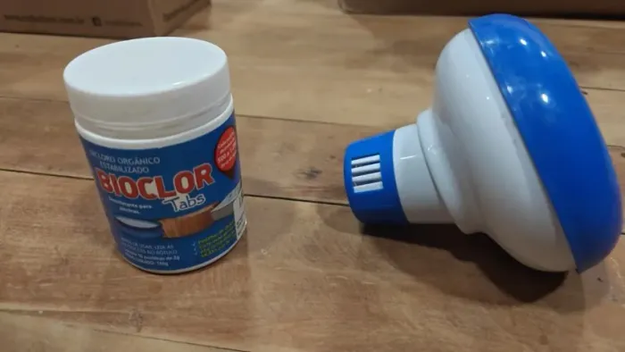 Cloro Bioclor Tabs 50 Pastilhas 2g Lacrado + Boia Cloradora Nova