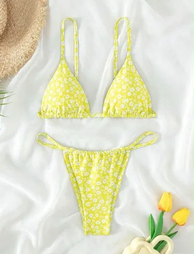 SHEIN SWIM CONJUNTO DE BIQUÍNI FLORAL