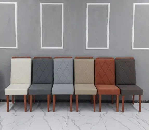Conjunto de 4 Cadeiras Acolchoadas Novas 1 Ano de Garantia