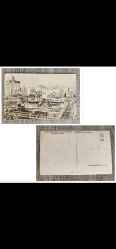POSTAL ANTIGO ORIGINAL DA CIDADE DE SÃO PAULO ( Antigo Parque Anhangabaú com o Triângulo )