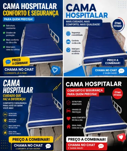 VENDE-SE CAMA HOSPITALAR COM COLCHÃO