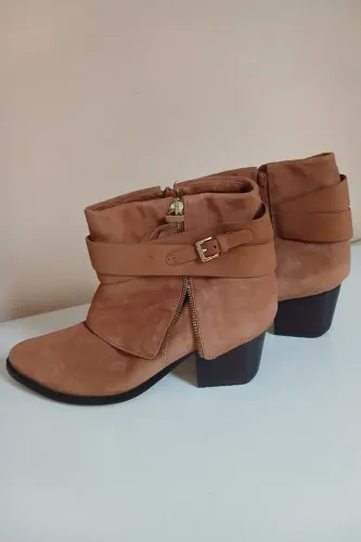 Bota Arezzo Camurça Nobuck New Boho Caramelo
