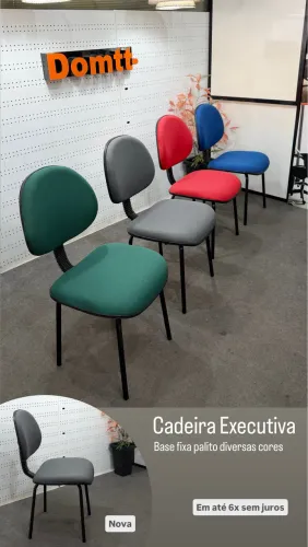 Cadeira Executiva fixa palito cores variadas 6x sem juros