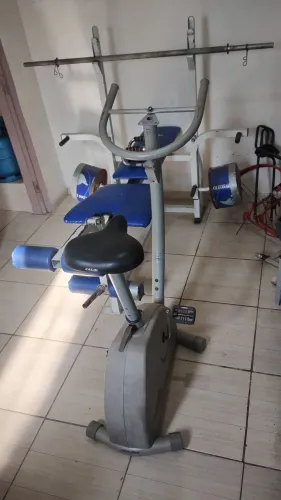 Aparelho de Supino c/ peso cimento + Bicicleta Ergométrica - (Usados)