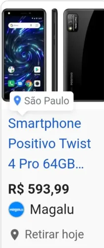 Celular Smartphone Twist 4 Fit Novo