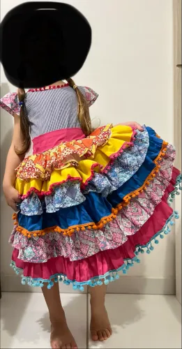 Vestido junino 5/6 anos