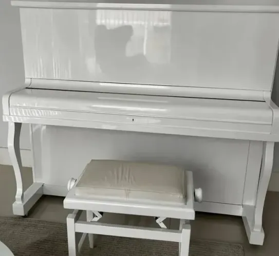 Piano Fritz Dobbert Mod 126 Branco Brilhante Novinho 