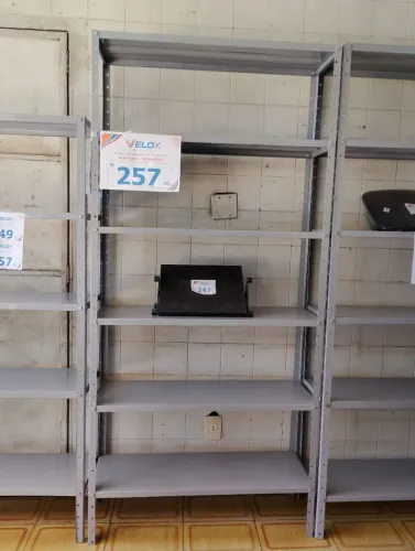 Estante de aço 6 bandejas 198 cm altura, 92 cm frente e 30 cm fundo