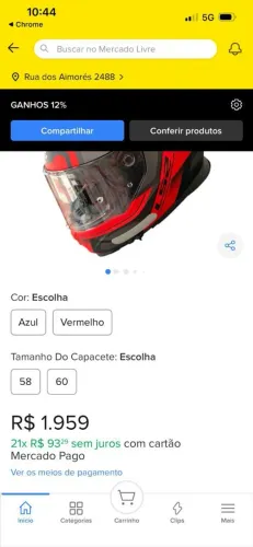 Capacete LS2 Storm FF800 numeração 56