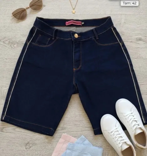Bermuda jeans feminina