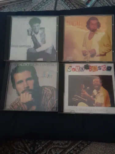 4 CDs Originais MPB - João Bosco, Emílio Santiago, Oswaldo Montenegro, Maga