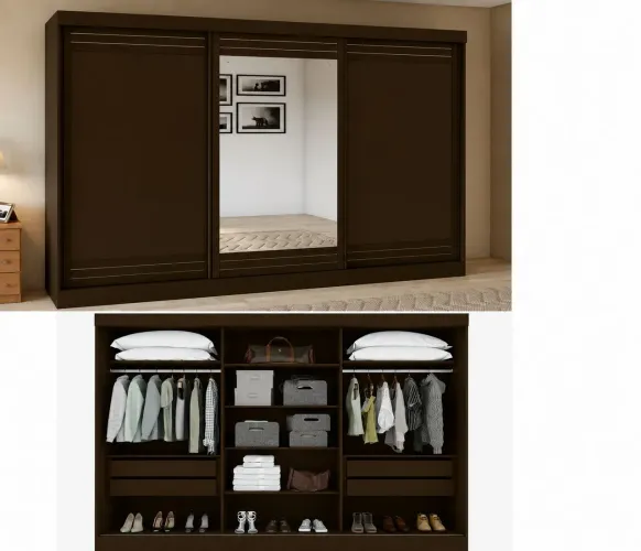 Guarda roupa usado 270x230cm com espelho