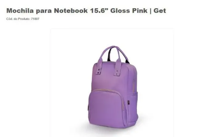 Mochila para Notebook 15.6" Gloss Pink | Get