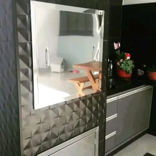 Moldura de inox e acessórios para churrasqueira 