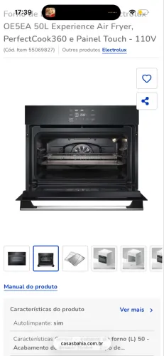 Forno Electrolux com Airfrier NOVO