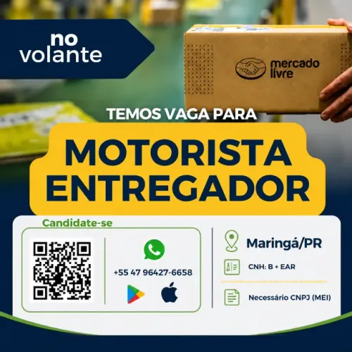 Vaga motorista CNH B Maringa PR