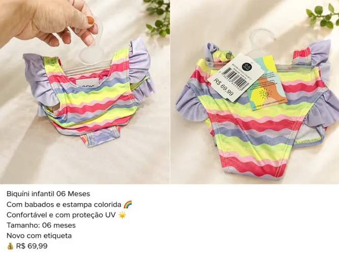 Biquíni novo para bebê