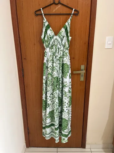 Vestido longo estampado