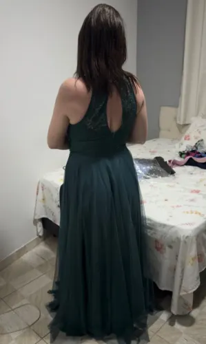 Vestido de festa verde
