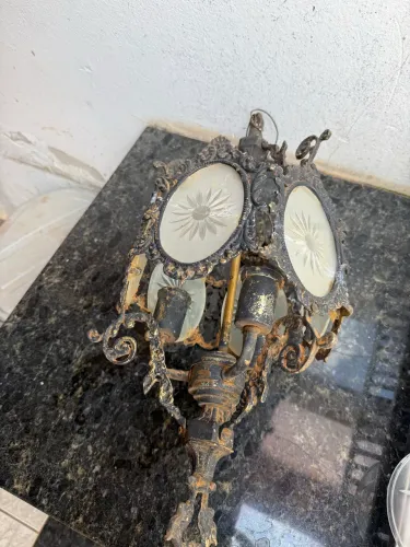 Lustre antigo bronze