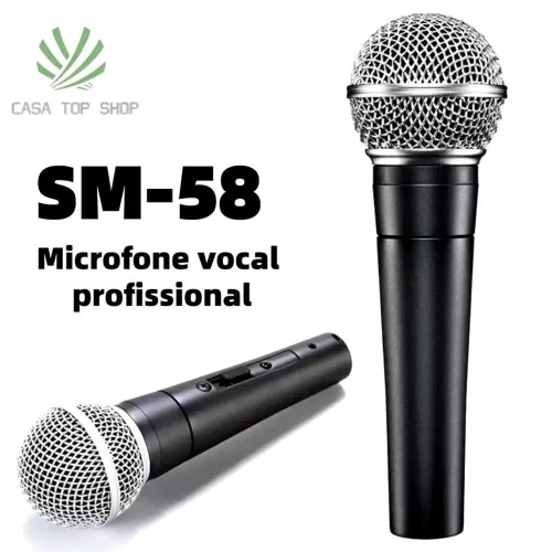 Microfone completa profissional com fio cabo 5 metros