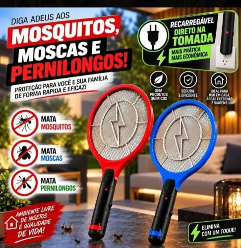 Raquete mata mosquito