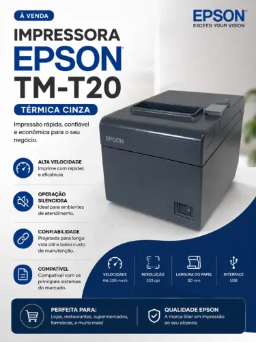 ? Impressora Epson TM-T20 Térmica Cinza