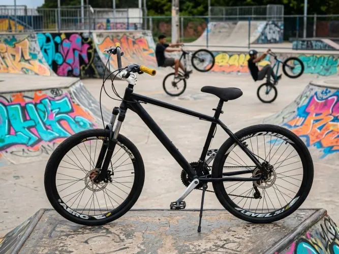 Bicicleta Aro 26 Alumínio Freios a Disco, Suspensão dianteira!21V!