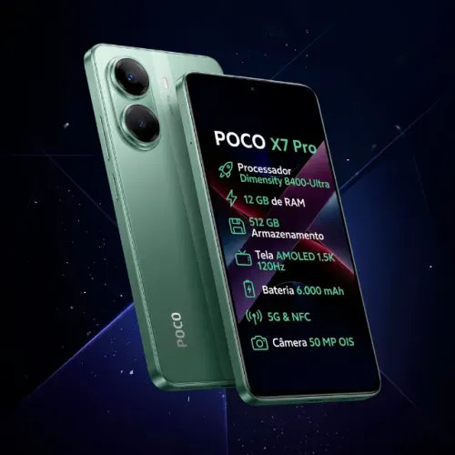 Celulular Xiome Poco X7 Pro 512Gb RAM 12Gb ROM 5G NFC Global - Verde