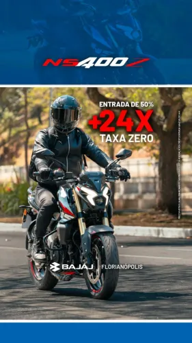 NS400z 0KM 2026 com TAXA 0,0% !!! Só essa Semana!!