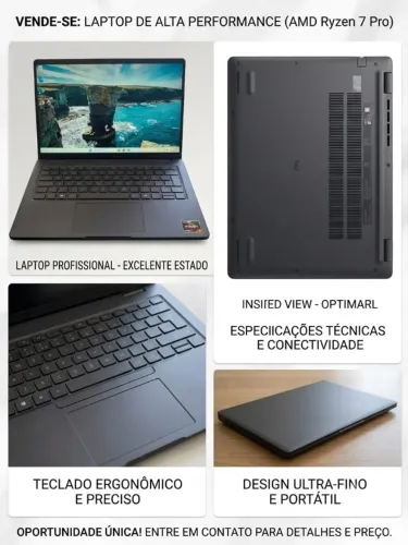  Notebook Dell Pro 14 - Ryzen 7 PRO + 32GB RAM