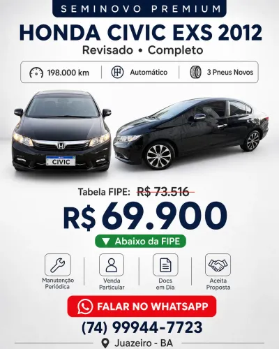 Honda Civic Sedan EXS 1.8/1.8 Flex 16V Aut. 4P 2012