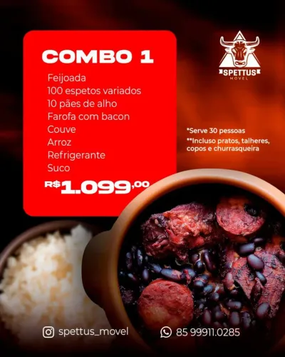 Espetinhos e feijoada móvel 