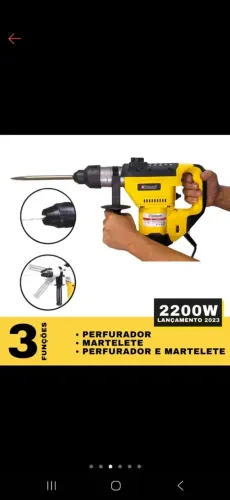 Martelete Rompedor 10k industrial demolidor reforçado 2200w 127V